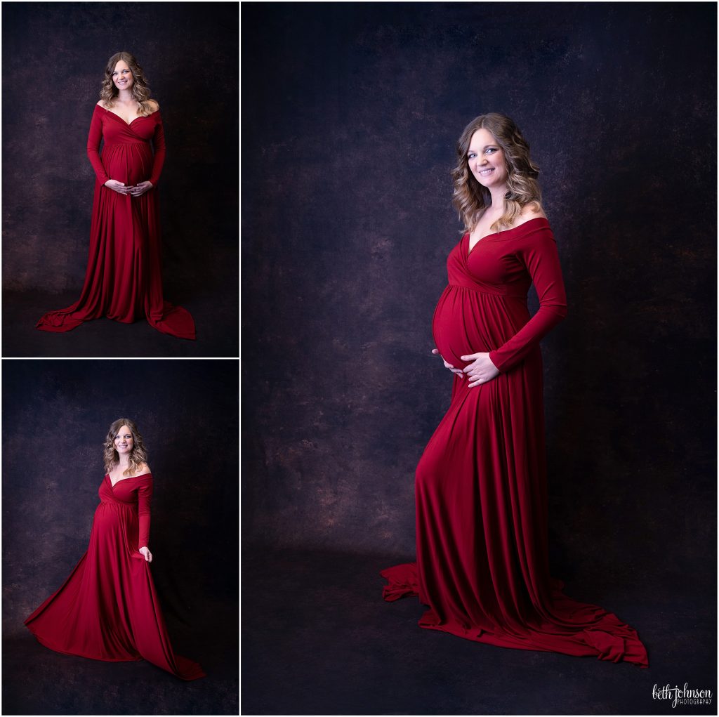 red flowy maternity gown tallahassee