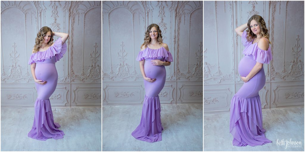 elegant wall maternity photos