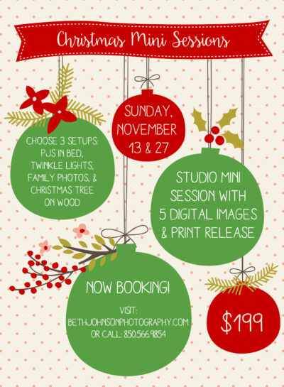 2016 Christmas Mini Sessions | Tallahassee Florida Photography Studio