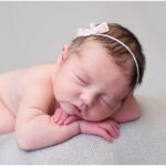 baby girl with dainty headband