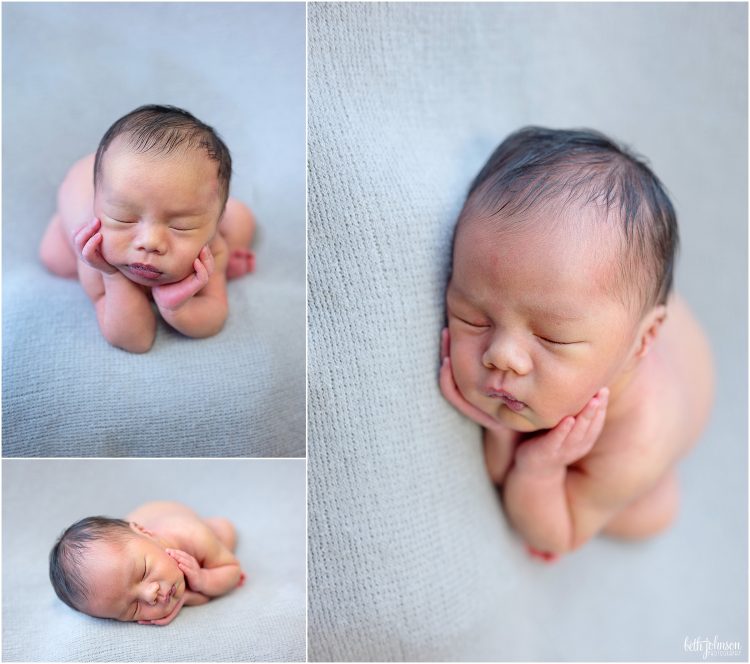 lazy froggy and timber pose newborn