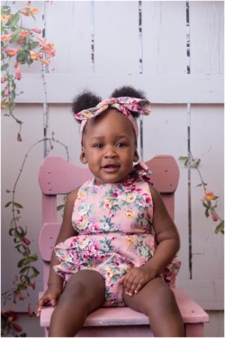 white picket fence baby portrait