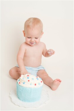 giant cupcake birthday portrait