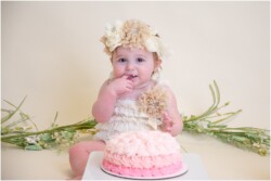 floral greenery flower crown cake smash