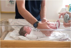 new baby footprints in hospital