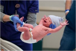 new baby crying after birth
