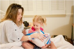 big sister meeting baby brother