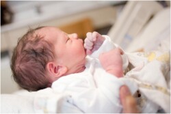 brand new baby in hospital