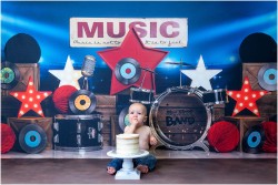 rock n roll cake smash photography