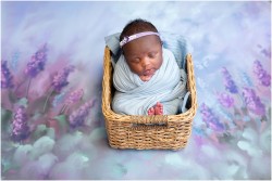 newborn baby girl on fancy fabrics cora backdrop