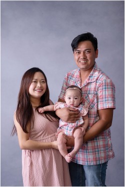 family of 3 with baby girl
